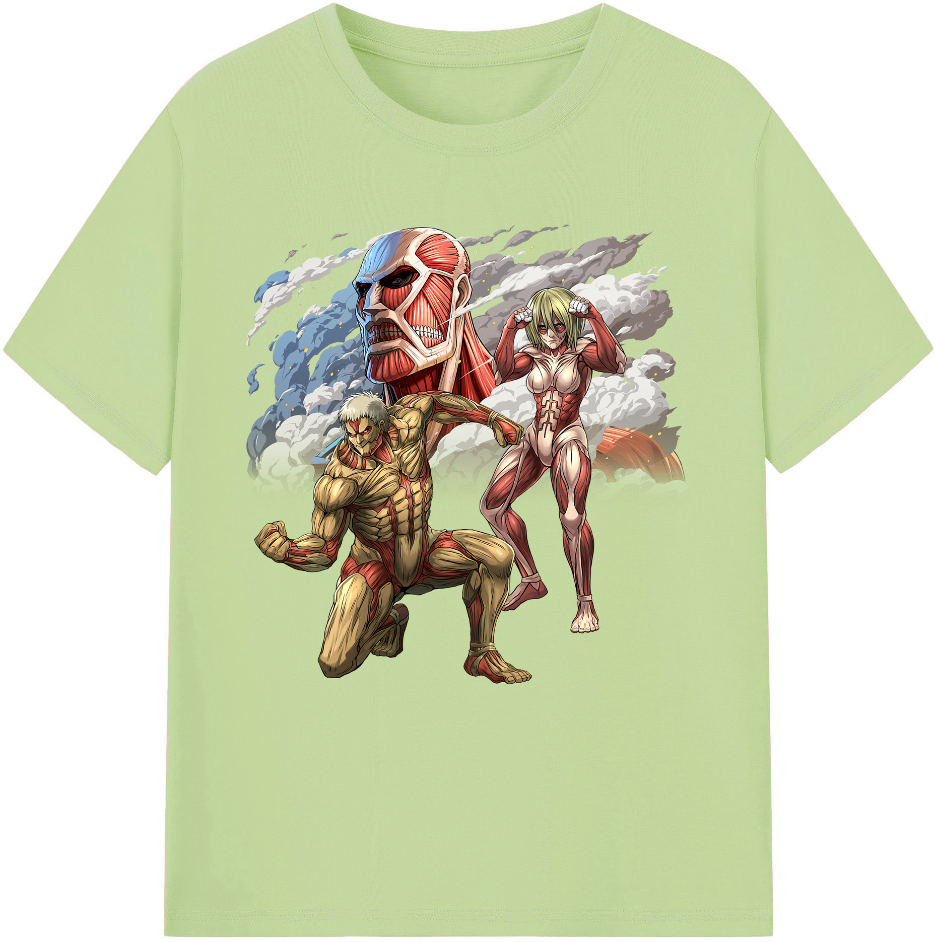 （画像用） 進撃の巨人 Attack on Titan 綿100％半袖Tシャツ（フロントプリント）